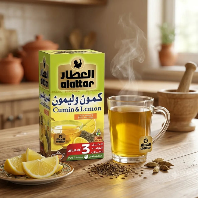 شاي العطار بنكهة كمون وليمون